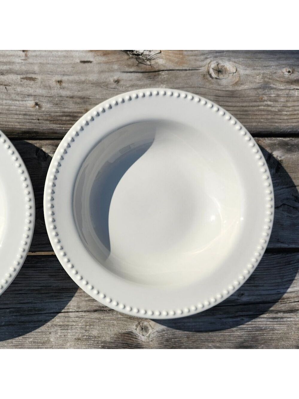 POTTERY BARN Emma Beaded Stoneware Soup Bowls 1 Bowl